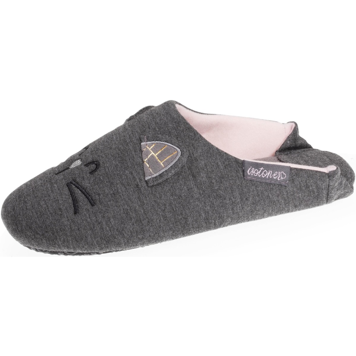 Chaussures Femme Chaussons Isotoner Chaussons mules extra-light en jersey Gris