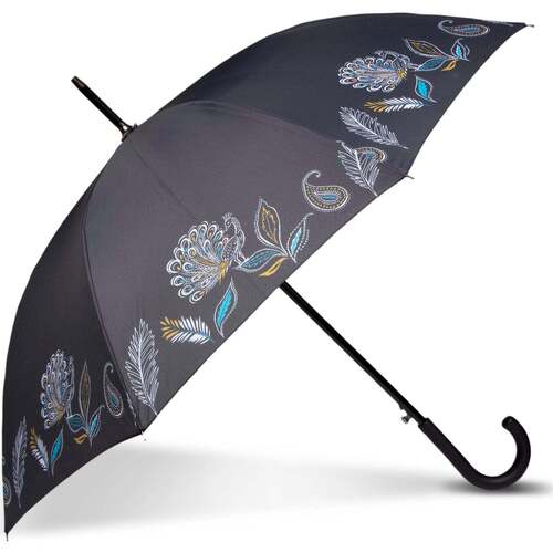 Accessoires textile Femme Parapluies Isotoner Parapluie canne poignée gomme Gris