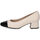 Chaussures Femme Escarpins Caprice Escarpin bi-colore Ecru/Noir Beige