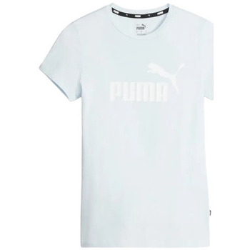 Vêtements Femme T-shirts manches courtes Puma TEE-SHIRT BLANC FEMME - ICY BLUE - M Bleu