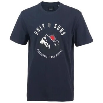 Vêtements Homme T-shirts & Polos Only & Sons  TEE-SHIRT ONLY BLEU MARINE - DARK NAVY - S Multicolore
