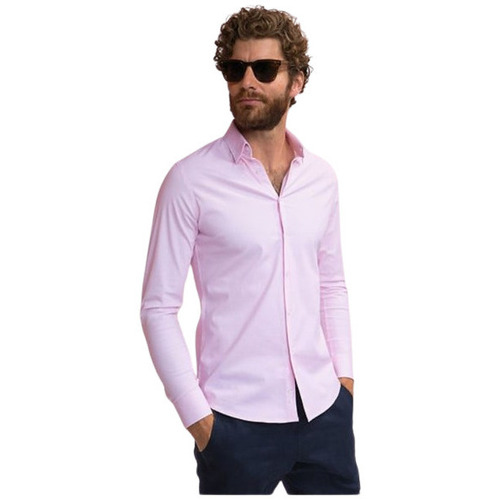 Vêtements Homme Chemises manches longues Benson&cherry CHEMISE BLANC-ROSE LAREYER - BLANC-ROSE - L Multicolore
