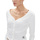 Vêtements Femme T-shirts & Polos Ck Jeans Woven Label Rib Ls C Blanc