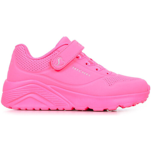 Chaussures Fille Baskets mode Skechers Uno Lite Rose
