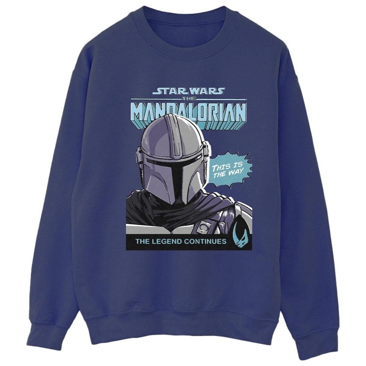 Vêtements Femme Sweats Star Wars The Mandalorian Mando Comic Cover Bleu