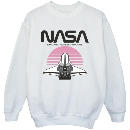 Vêtements Garçon Sweats Nasa Space Shuttle Sunset Blanc