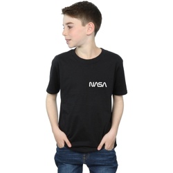 Vêtements Garçon T-shirts manches courtes Nasa Modern Logo Chest Noir