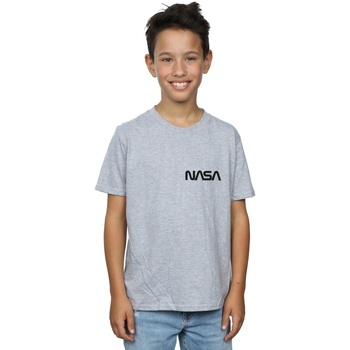 Vêtements Garçon T-shirts manches courtes Nasa Modern Logo Chest Gris