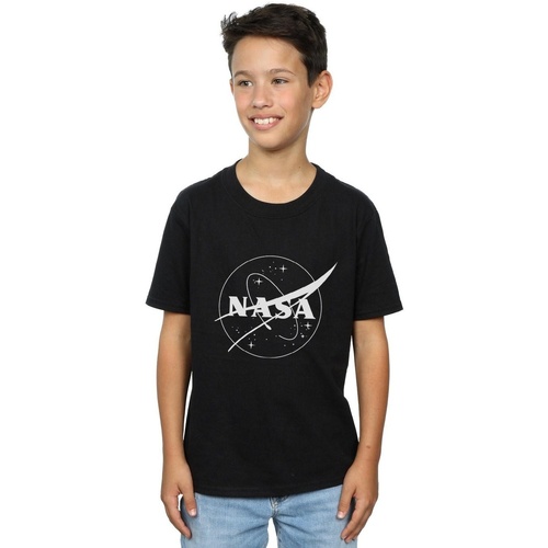 Vêtements Garçon T-shirts manches courtes Nasa Classic Insignia Logo Monochrome Noir