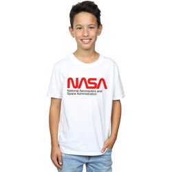 Vêtements Garçon T-shirts manches courtes Nasa  Blanc