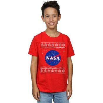 Vêtements Garçon T-shirts manches courtes Nasa  Rouge