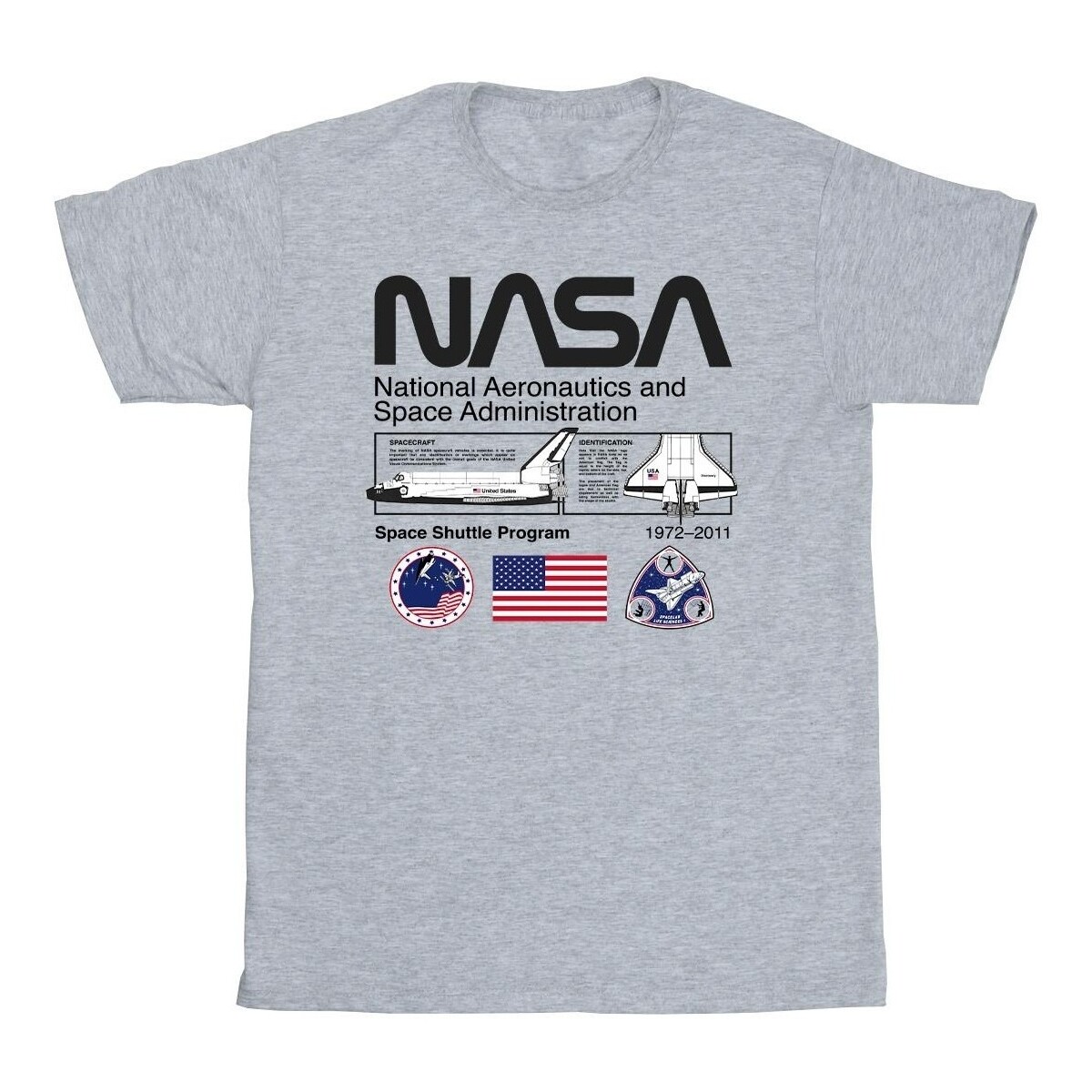 Vêtements Garçon T-shirts manches courtes Nasa Space Admin Gris