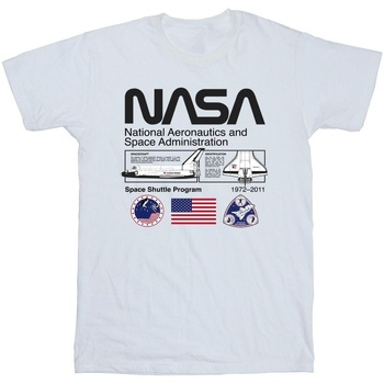 Vêtements Garçon T-shirts manches longues Nasa Space Admin Blanc