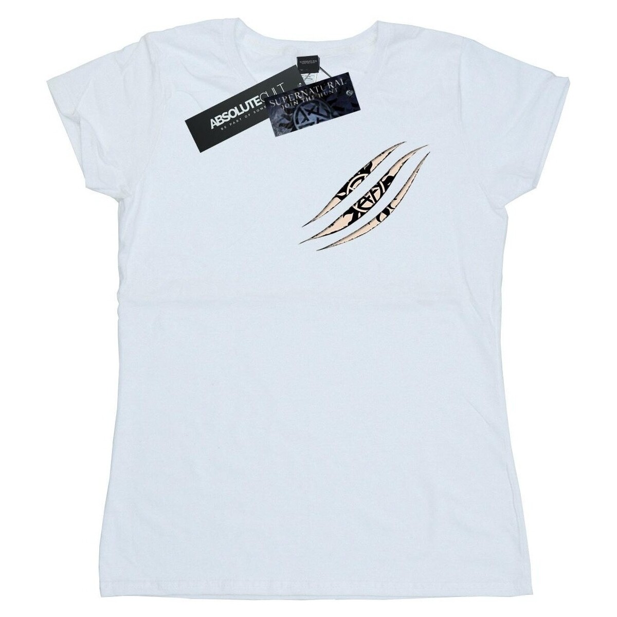 Vêtements Femme T-shirts manches longues Supernatural Symbol Scratch Blanc