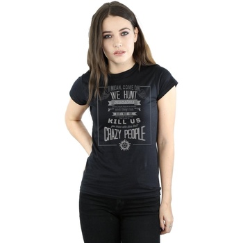 Vêtements Femme T-shirts manches longues Supernatural BI40563 Noir