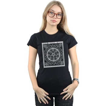 Vêtements Femme T-shirts manches longues Supernatural Pentagram Pattern Noir