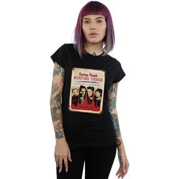 Vêtements Femme T-shirts manches longues Supernatural Family Business Sign Noir