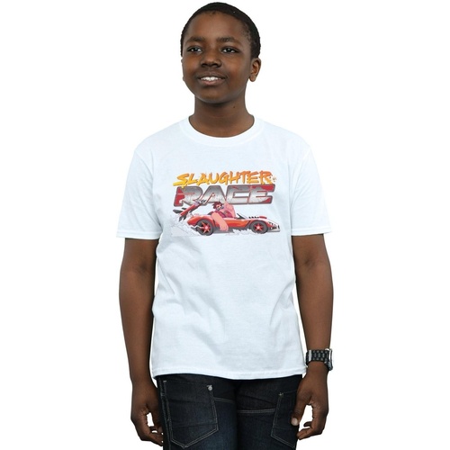 Vêtements Garçon T-shirts manches courtes Disney Wreck It Ralph Slaughter Race Blanc
