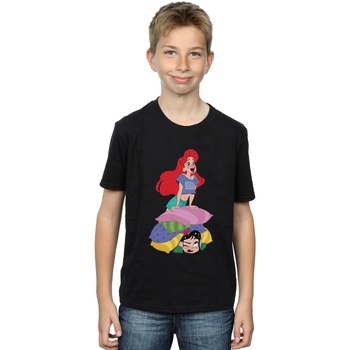 Vêtements Garçon T-shirts manches courtes Disney Wreck It Ralph Ariel And Vanellope Noir