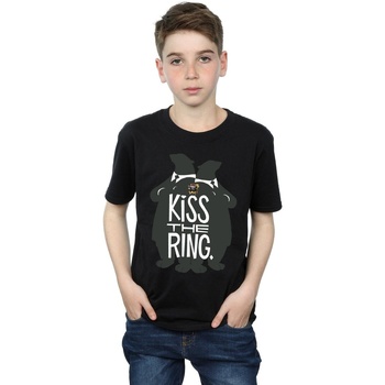 Vêtements Garçon T-shirts manches courtes Disney Zootropolis Kiss The Ring Noir