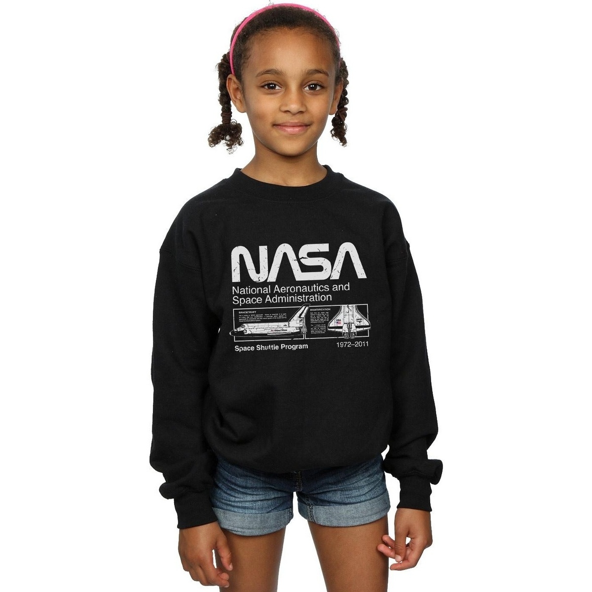 Vêtements Fille Sweats Nasa Classic Space Shuttle Noir