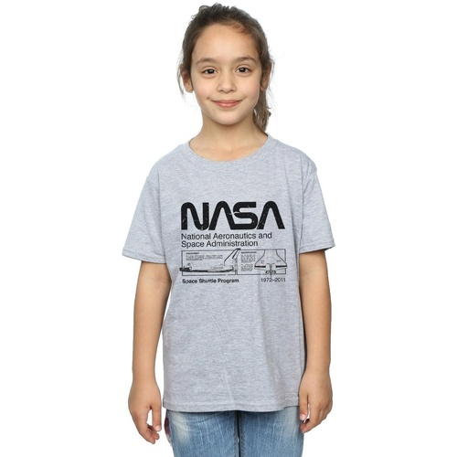 Vêtements Fille T-shirts manches longues Nasa Classic Space Shuttle Gris