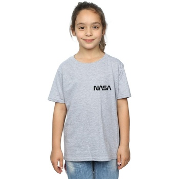 Vêtements Fille T-shirts manches longues Nasa Modern Logo Chest Gris