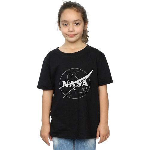 Vêtements Fille T-shirts manches longues Nasa Classic Insignia Logo Monochrome Noir