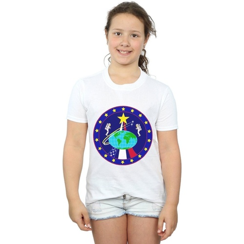 Vêtements Fille T-shirts manches longues Nasa Classic Globe Astronauts Blanc