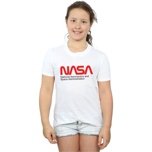 Vêtements Fille T-shirts manches longues Nasa Tables basses dextérieur Blanc