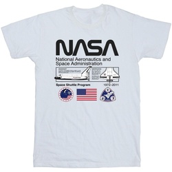 Vêtements Fille T-shirts manches longues Nasa Space Admin Blanc