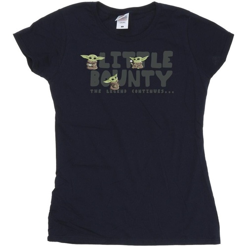 Vêtements Femme T-shirts manches longues Star Wars The Mandalorian Little Bounty Hunter Bleu