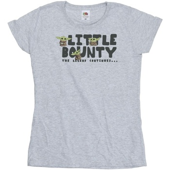 Vêtements Femme T-shirts manches longues Star Wars The Mandalorian Little Bounty Hunter Gris