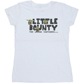 Vêtements Femme T-shirts manches longues Star Wars The Mandalorian Little Bounty Hunter Blanc