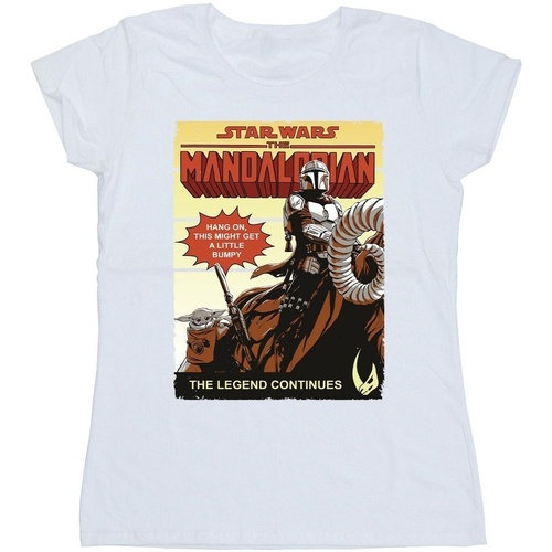 Vêtements Femme T-shirts manches longues Star Wars The Mandalorian Bumpy Ride Blanc