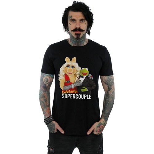 Vêtements Homme T-shirts manches longues Disney The Muppets Celebrity Supercouple Noir