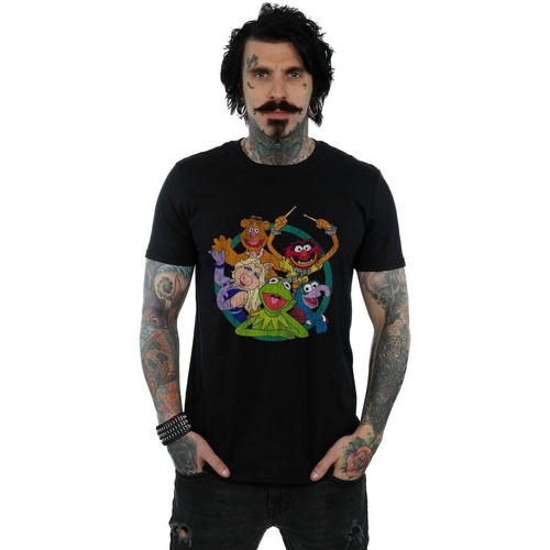 Vêtements Homme T-shirts manches longues Disney The Muppets Group Circle Noir