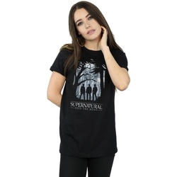 Vêtements Femme T-shirts manches longues Supernatural Group Outline Noir