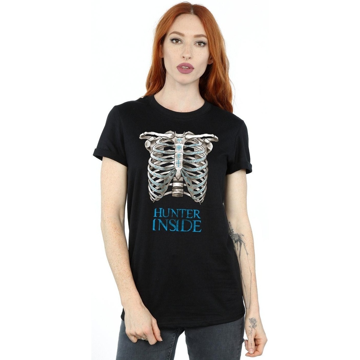 Vêtements Femme T-shirts manches longues Supernatural Hunter Inside Noir