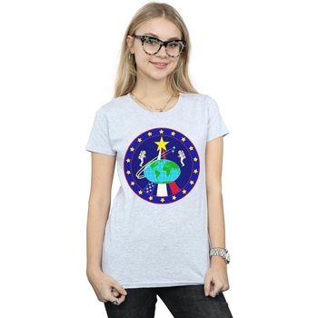 Vêtements Femme T-shirts Basic manches longues Nasa Classic Globe Astronauts Gris