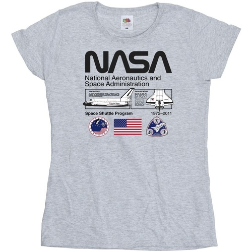 Vêtements Femme T-shirts manches longues Nasa Space Admin Gris
