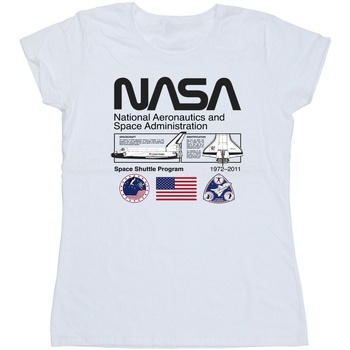 Vêtements Femme T-shirts manches longues Nasa Space Admin Blanc