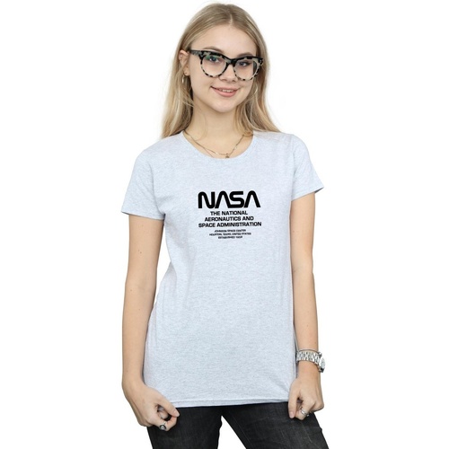 Vêtements Femme T-shirts manches longues Nasa Worm Blurb Gris