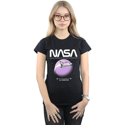 Vêtements Femme T-shirts manches longues Nasa Shuttle Orbit Noir