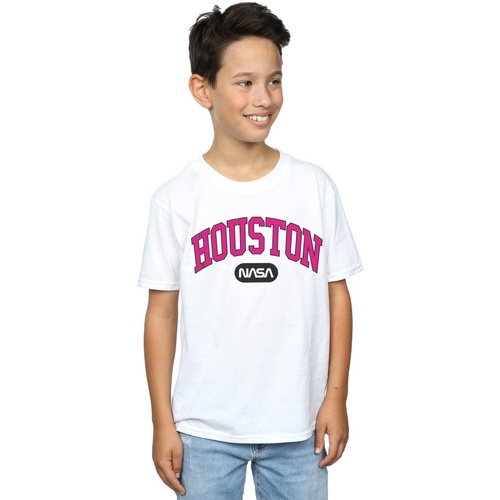 Vêtements Garçon T-shirts manches courtes Nasa Houston Collegiate Blanc