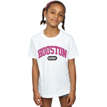 Vêtements Fille T-shirts manches longues Nasa Houston Collegiate Blanc