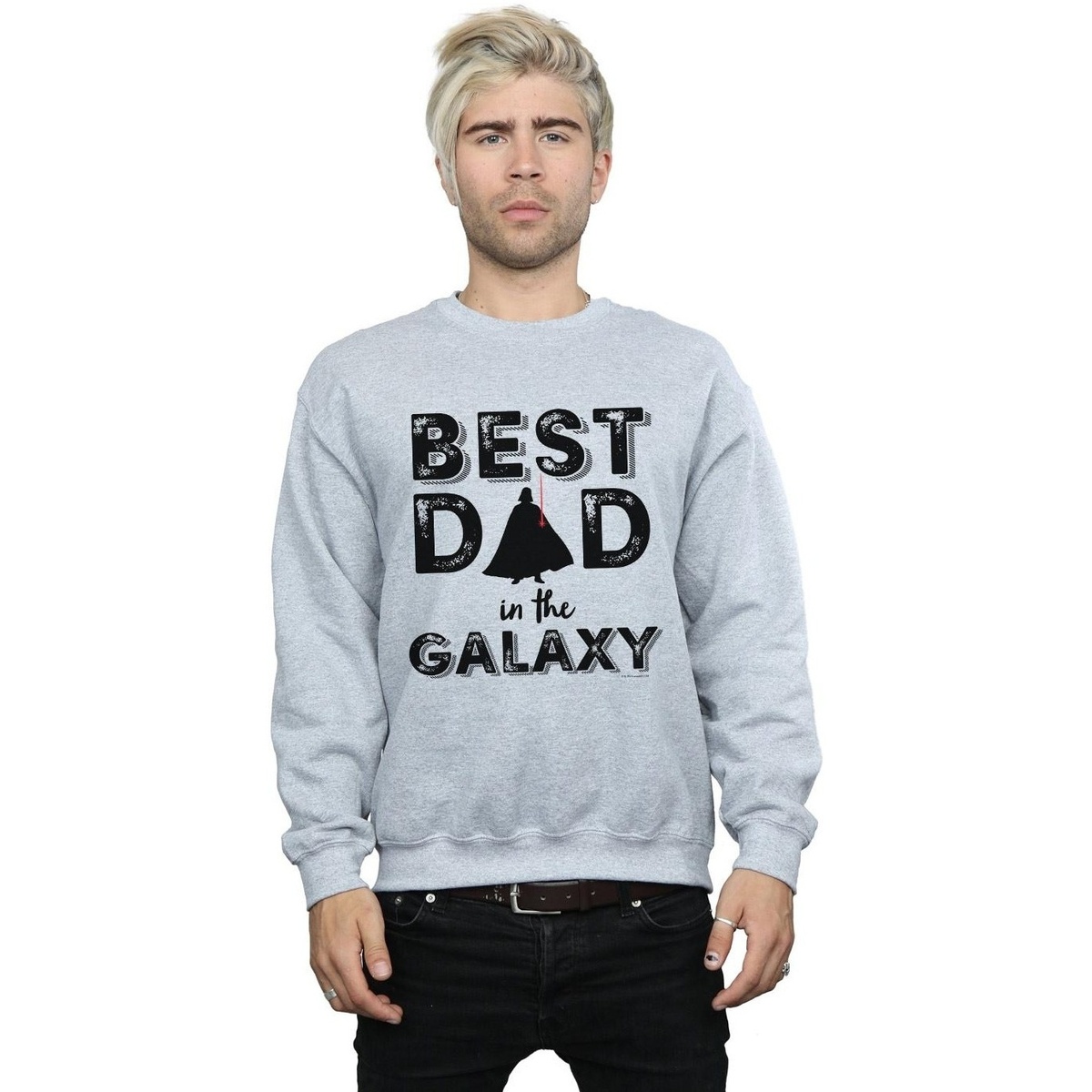 Vêtements Homme Sweats Disney Best Dad In The Galaxy Gris