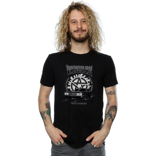 Vêtements Homme T-shirts manches longues Supernatural Winchester Bros Noir
