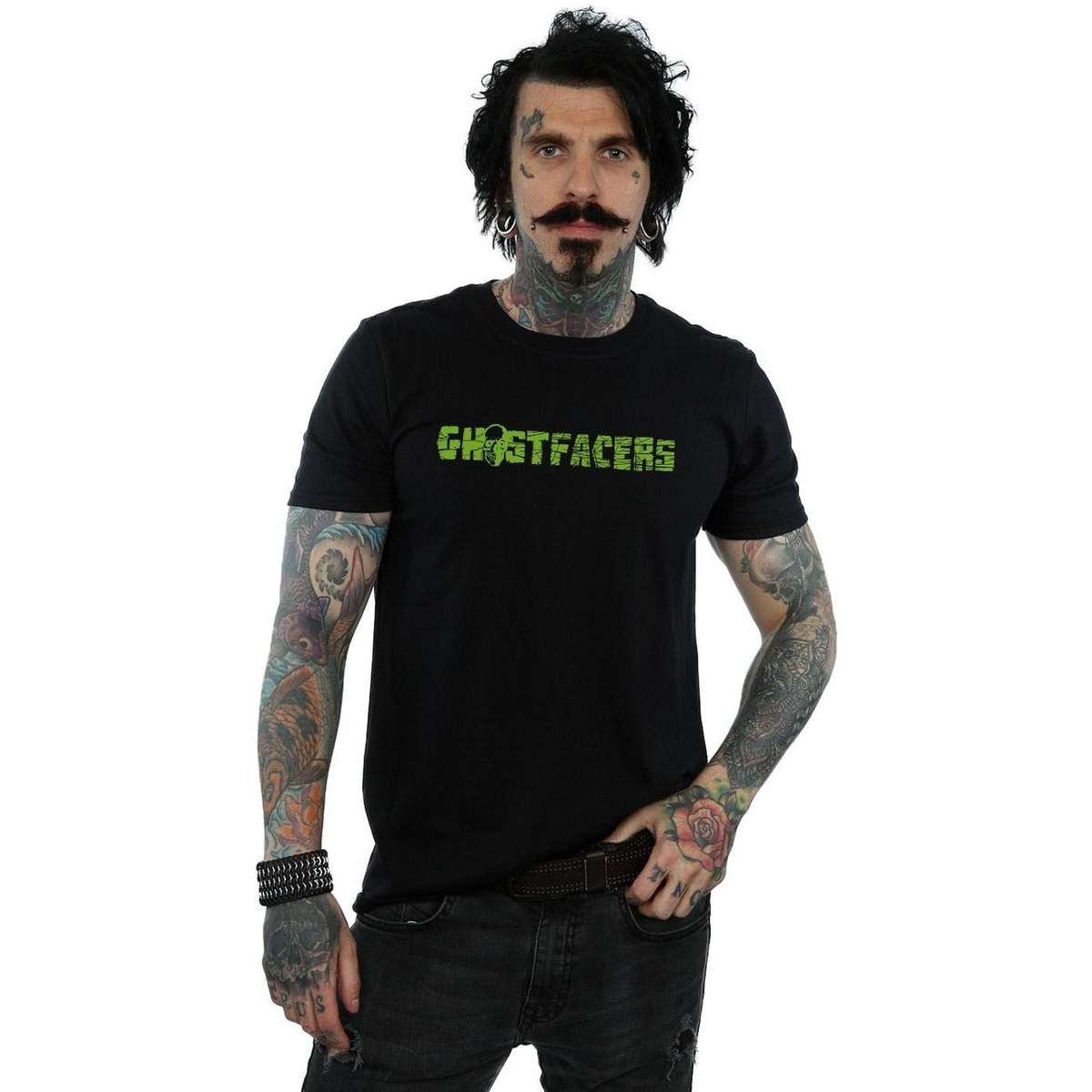 Vêtements Homme T-shirts manches longues Supernatural Ghostfacers Logo Noir