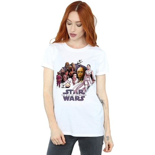 Vêtements Femme T-shirts manches longues Star Wars The Rise Of Skywalker Resistance Rendered Group Blanc